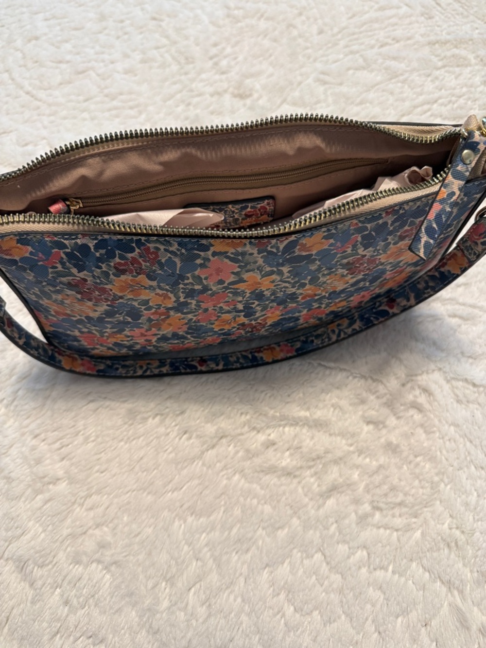 Nanette Lepore Floral Shoulder Bag in Navy, Pink and Yellow